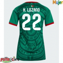 Camiseta México Hirving Lozano #22 Primera Equipación para mujer Mundial 2026 manga corta